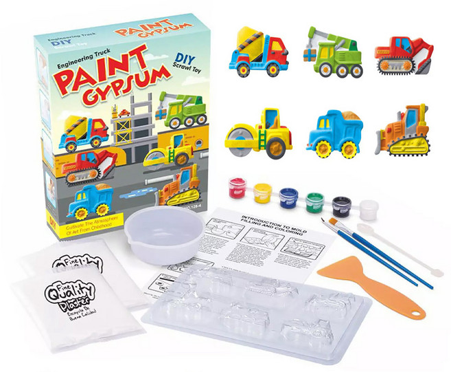 티처스 컬러링 석고모형 냉장고자석 만들기 세트, 특수차량, 1세트