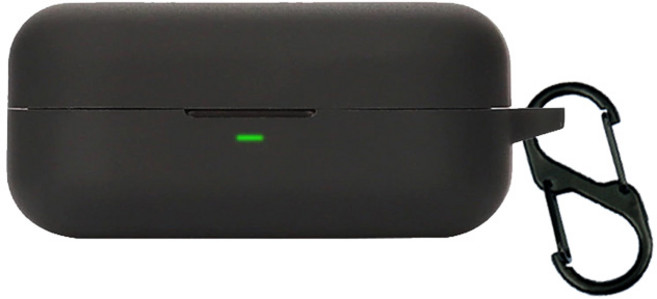 GRAYCO 뱅앤올룹슨 BEOPLAY EX 전용 실리콘 컬러 슬림핏 일체형 케이스 + 키링, BLACK, 1개