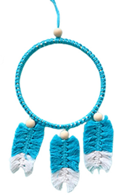 컬러 마크라메 드림캐쳐 기본형, 블루