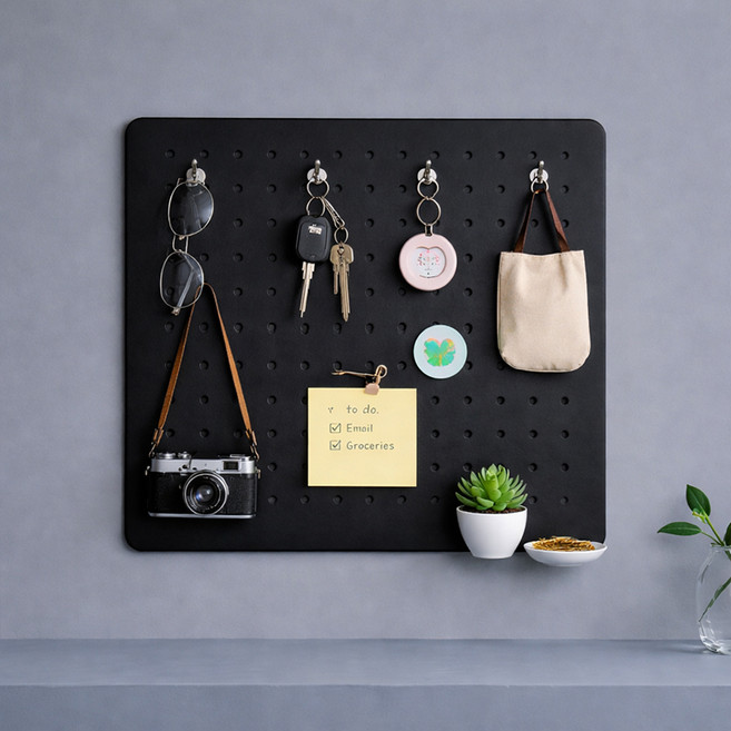 타공판닷컴 무타공 접착식 설치 타공판 200 x 300 mm, 모던 블랙, 1개