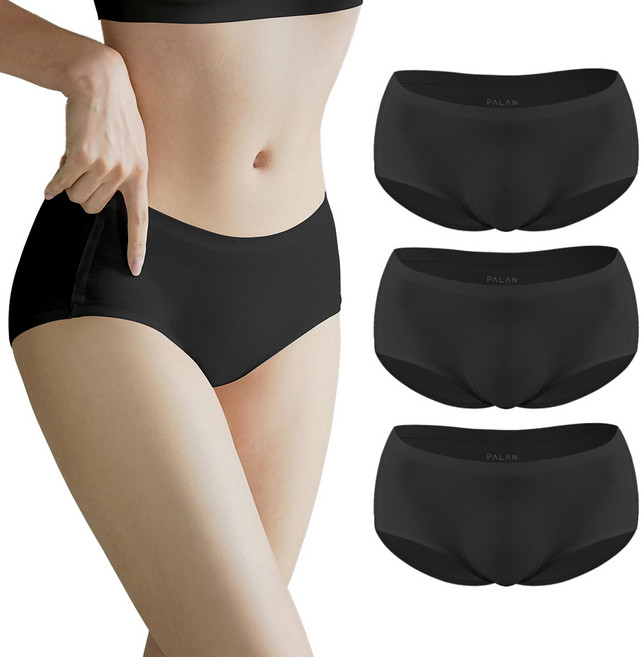 파란 퓨징 모달 심리스 누디 통기성 삼각 팬티 3p