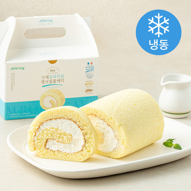 프레시오늘 우리밀 리얼버터 프랑스생크림 99% 오리지널 순수 수제 롤케익 (냉동), 230g, 1개