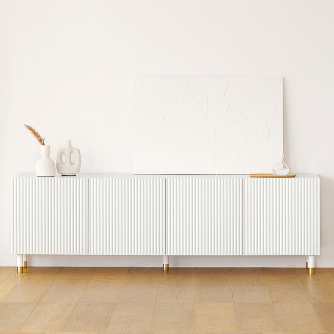 아이엔지홈 마틴 미니멀 높은 거실장 2000 화이트 골드 방문설치, 화이트(거실장), 다리(화이트골드)