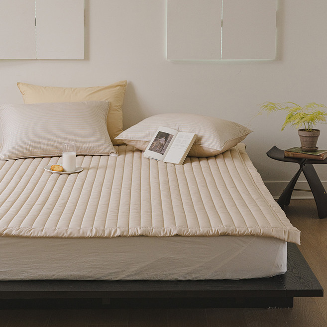 바자르 프렌치모닝 텐셀모달 100 고정밴딩 침대패드, 베이지