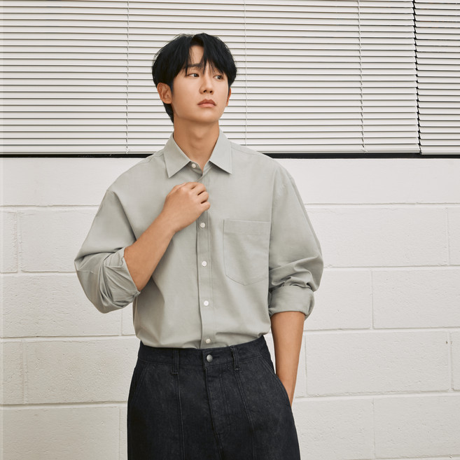 Mind Bridge 男款All Day牛津布寬鬆襯衫 MYWS0120