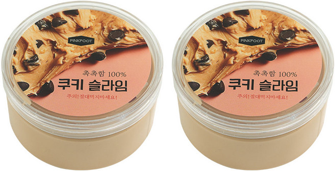 핑크풋 쿠키 슬라임, 갈색, 168g, 2개