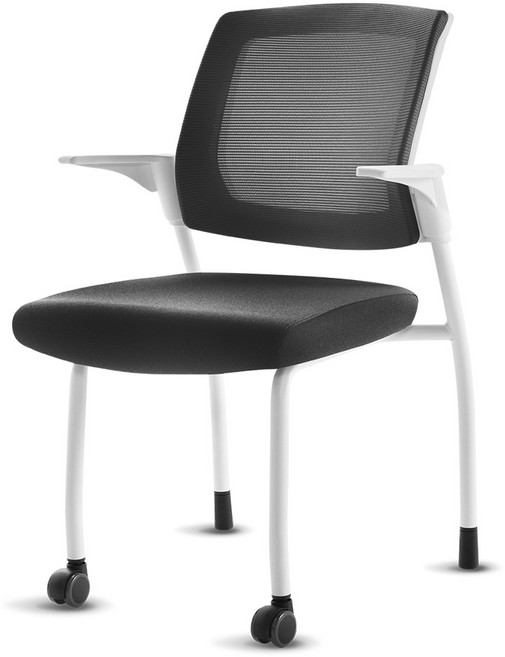 체어클럽 서울대의자 팔걸이형 화이트바디, 블랙