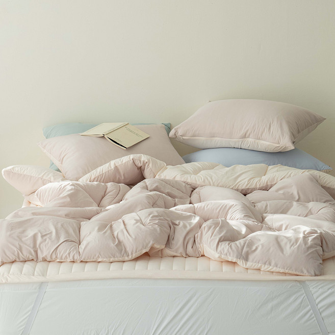 올리비아데코 수플레 M2 워싱 차렵이불 + 베개커버 세트