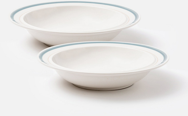 쓰임 국산 레트로 라인 파스타볼 중, 빈티지 블루, 2개