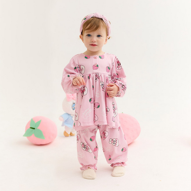 New Kids On Esther Bunny Little 甜莓蜜桃保暖睡衣套裝