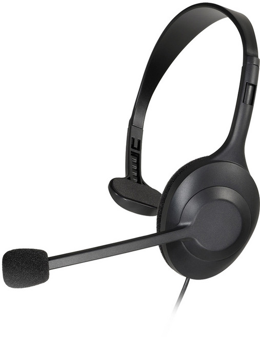 audio-technica 鐵三角 超輕量單耳USB耳機麥克風, 黑色, ATH-101USB