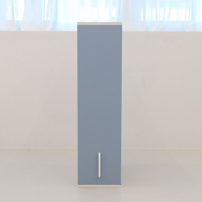 무드핏 슬라이딩 냉장고 1단 틈새장 상부장 240, 포그블루