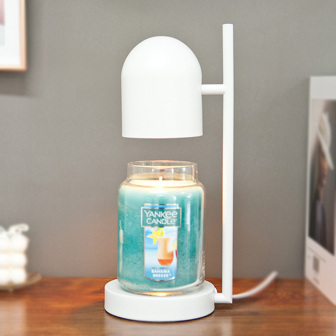 양키캔들 라지자 + 더스윗 유로 캔들워머 + 전구2P 세트, 화이트(워머), 바하마 브리즈