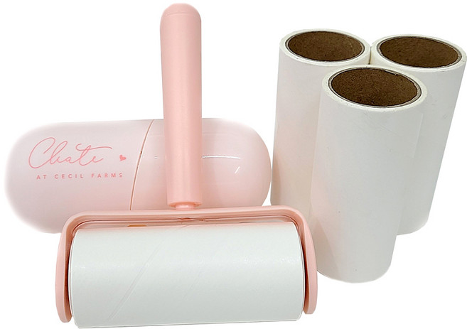 주앤지 휴대용 미니 먼지제거 테이프 클리너 본품 핑크 + 리필 3p, 1세트