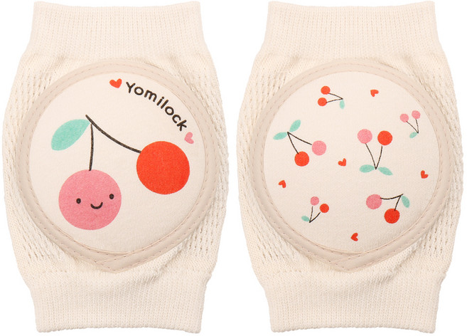 Yomilock 兒童護膝 2入, 櫻桃款, 1組