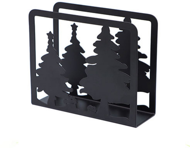 칼라 금속 냅킨 랙 블랙 트리, 1개