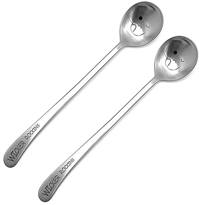 윙커 스텐 화채 롱 스푼, 혼합색상, 2개
