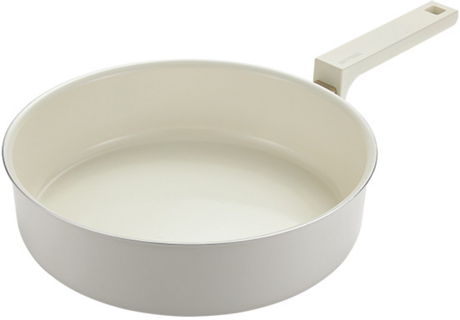 HAPPYCALL Blanc系列 IH電磁爐用平底鍋 24cm 珍珠灰色, 1個