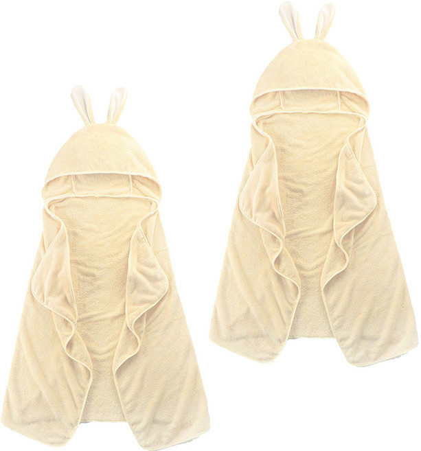 버드시아 유아 목욕가운, 아이보리, 2개