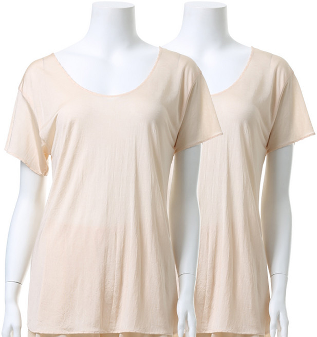 캐리루시 빅사이즈 인견 3부 반팔런닝 2p