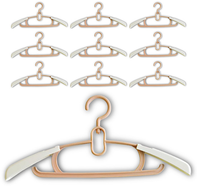 잇곰 아동용 논슬립 옷걸이, 10개, 옐로우