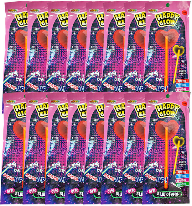KY I&D Happy Glow 愛心螢光棒, 隨機出貨, 16個