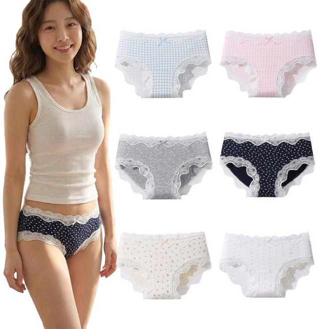 투이스타 러블리 코튼 팬티 6종 세트