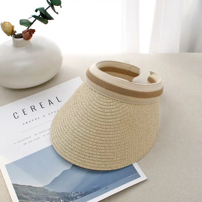 해피제이 여성용 자외선 차단 밀짚 썬캡