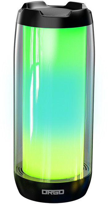 디알고 RGB LED TWS 휴대용 블루투스 스피커, DRGO-BT-RGBT1, 블랙