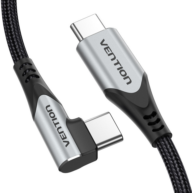 벤션 90도 C타입-C타입 고속충전케이블, 혼합색상, 1개, 1m