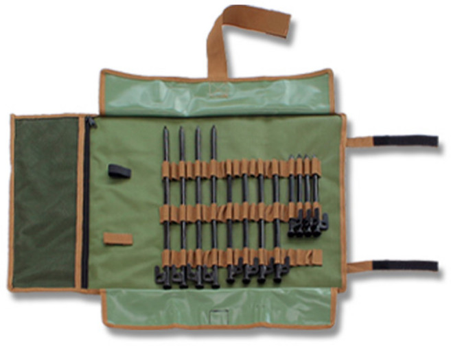 카디움 공구 수납 캠핑 단조팩 가방, 올리브, 1개