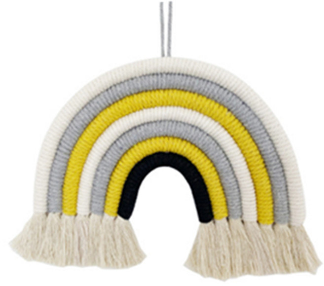 비솔 무지개 마크라메, 베이지