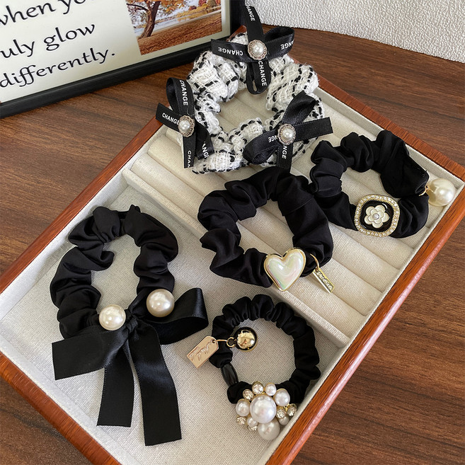 스타일플래닛 루나펄 진주 곱창 머리끈 5종 세트