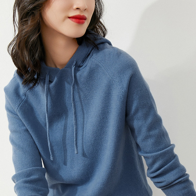 MarketA 女款針織毛衣連帽T恤