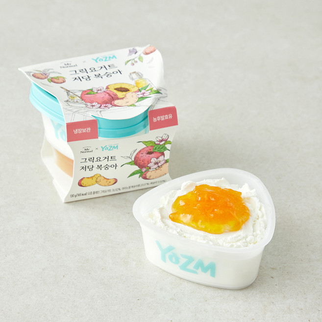 마이노멀 요즘 그릭요거트 저당 복숭아, 130g, 1개