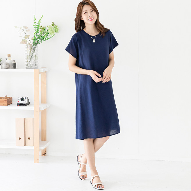 우일 여성용 인견 반팔 원피스 빅사이즈 포함