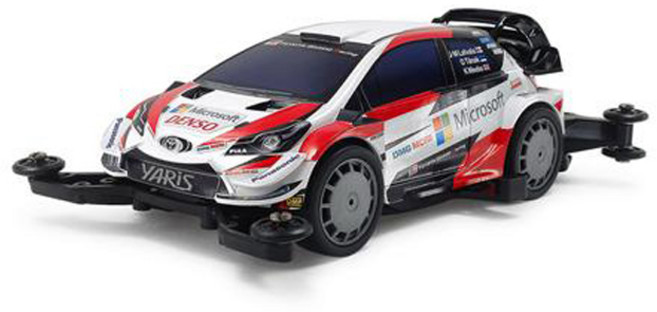 TAMIYA 田宮 1：32 豐田 Gazoo Racing WRT Yaris WRC MA 底盤 迷你四驅車 18654, 混合色, 1個