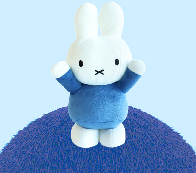 Miffy站立式絨毛娃娃, 藍色, 30cm, 1個