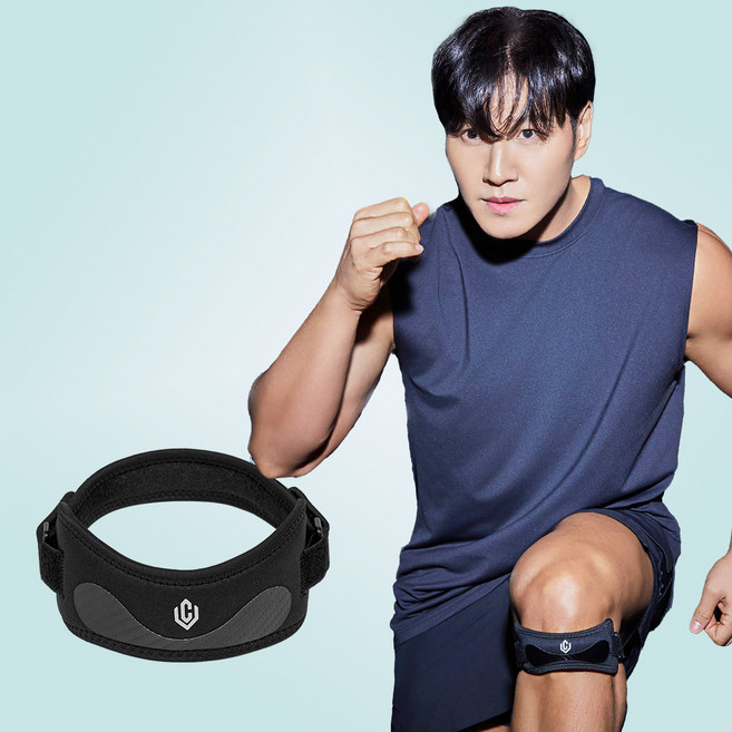 셀버린 무릎 스트랩, 블랙, 1개