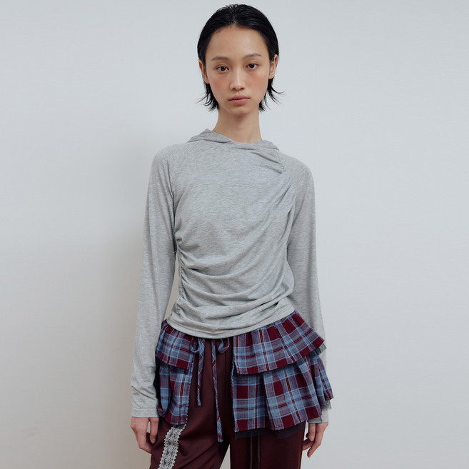 마조네 래글런 셔링 후디