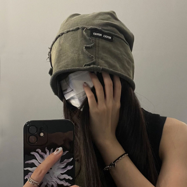 지앤와이 스트릿 빈티지 루즈핏 두건 비니