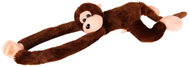 發聲猴子玩偶, 1個, 60cm, 棕色