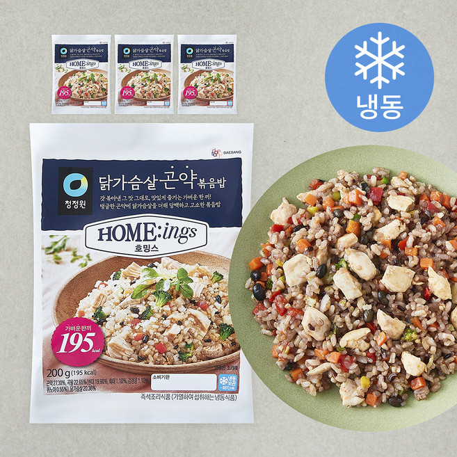 청정원 호밍스 닭가슴살 곤약볶음밥 (냉동), 200g, 4개