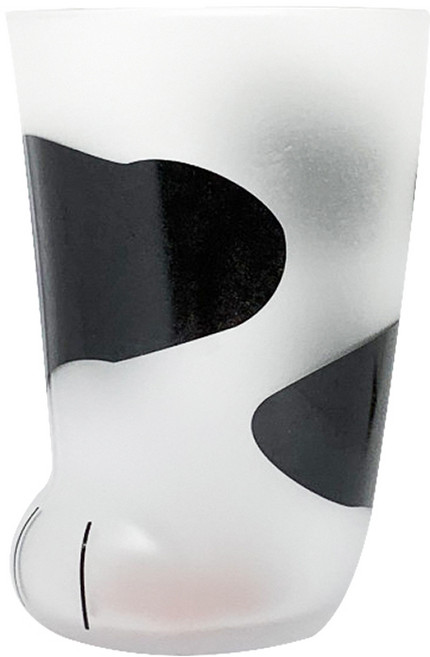 아기 고양이 발 유리컵 300ml, 블랙, 1개