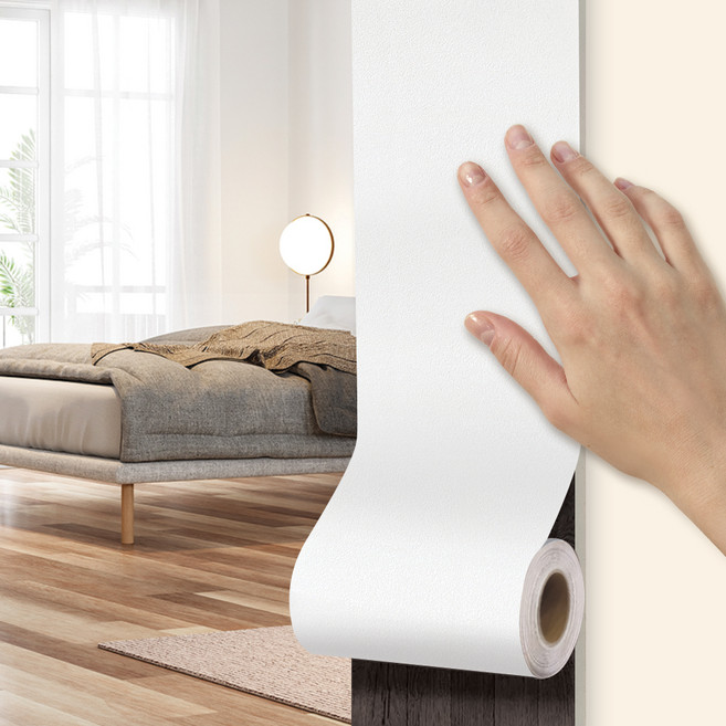 지엔홈 국내산 두꺼운 곰팡이방지 몰딩시트지, 페인트 화이트 단색 DRSM-01