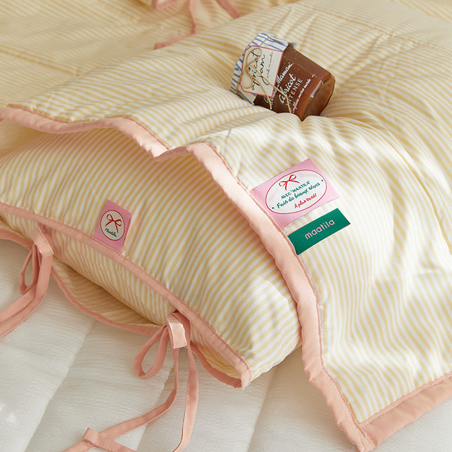 마틸라 리본케이크 스노우시어서커 양면 여름 차렵이불