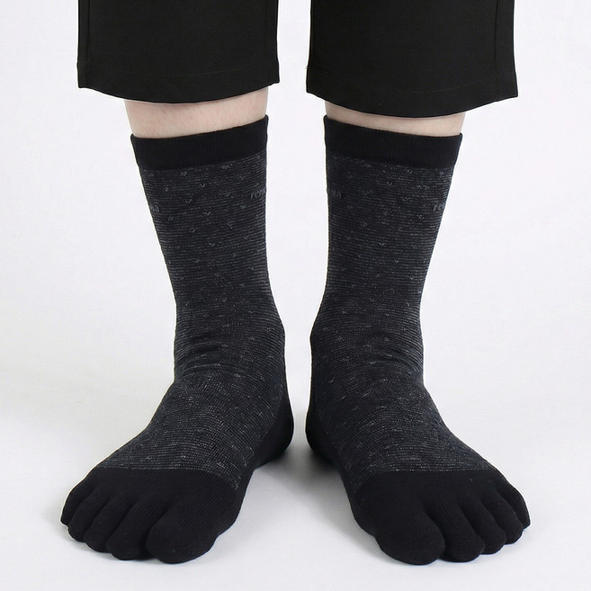 레노마 남성용 정장 링글도트 발가락 중목 양말 3켤레