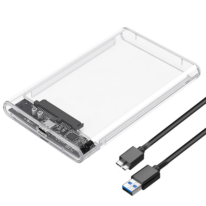액센 USB 3.0 SATA3 SSD / HDD 외장 하드케이스 125.5 x 79 x 13 mm, HD10, 1개