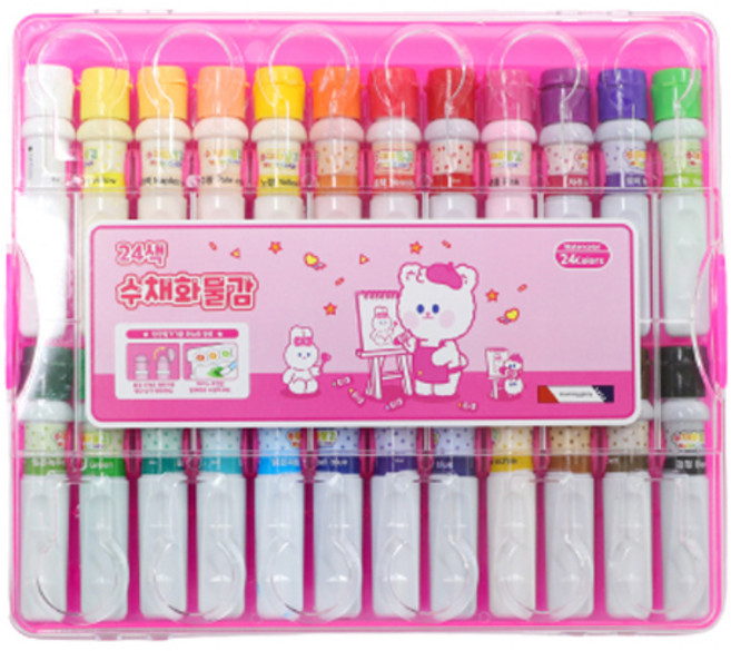 모닝글로리 수채화물감 핑크, 237g, 24색