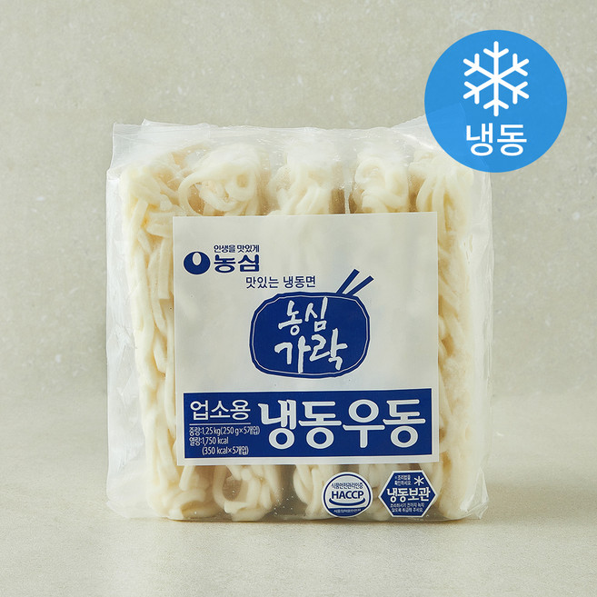 농심가락 우동 업소용 5개입 (냉동), 1.25kg, 1개